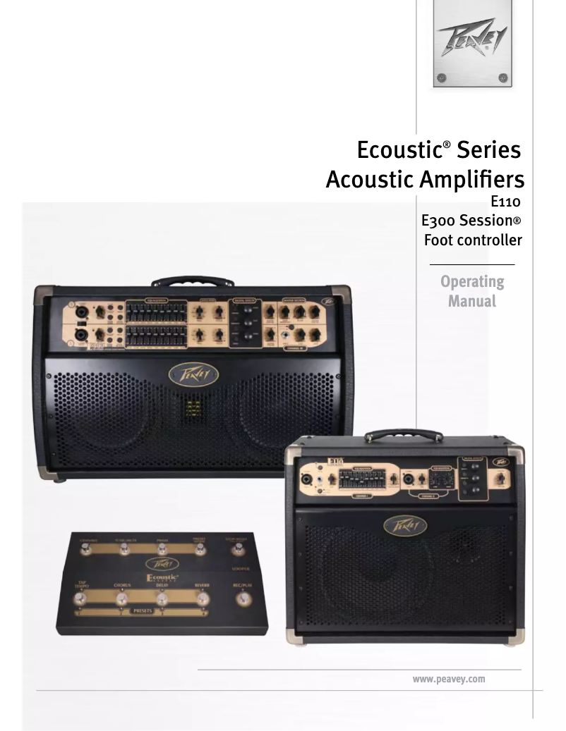 Page 1 de la notice Manuel utilisateur Peavey Ecoustic E110