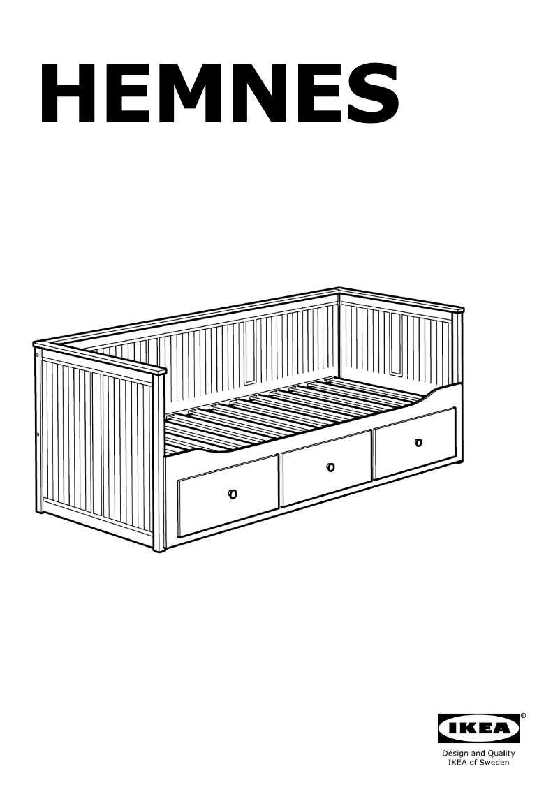 Page 1 de la notice Manuel utilisateur Ikea HEMNES 205.838.41