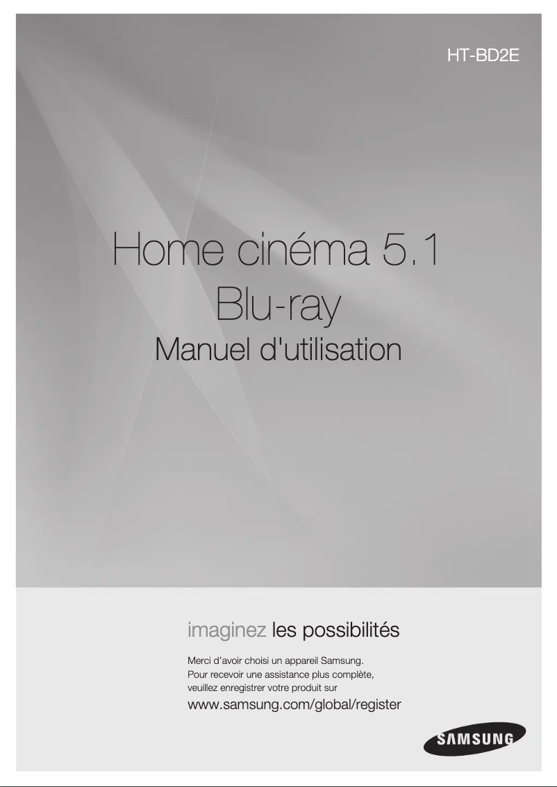 Page 1 de la notice Manuel utilisateur Samsung HT-BD2E