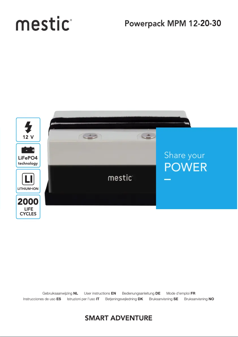 Page 1 de la notice Manuel utilisateur Mestic MPM-12