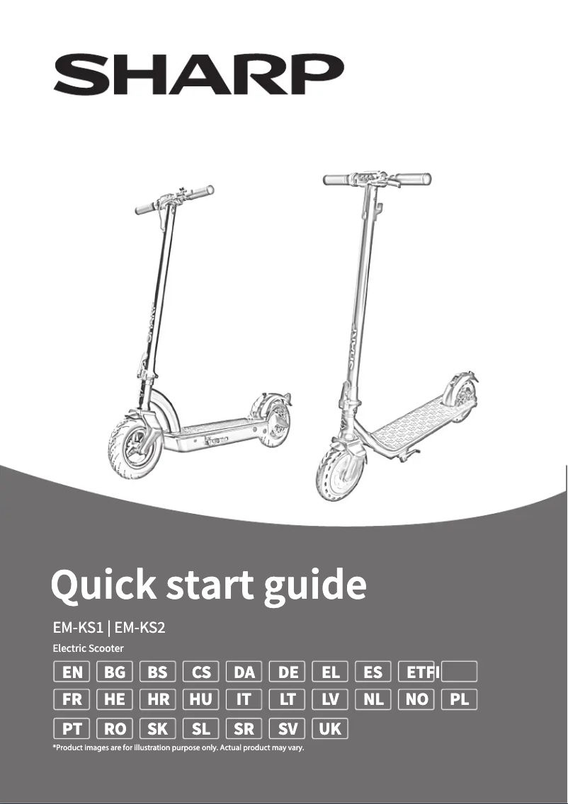 Page 1 de la notice Guide de démarrage rapide Sharp EM-KS1