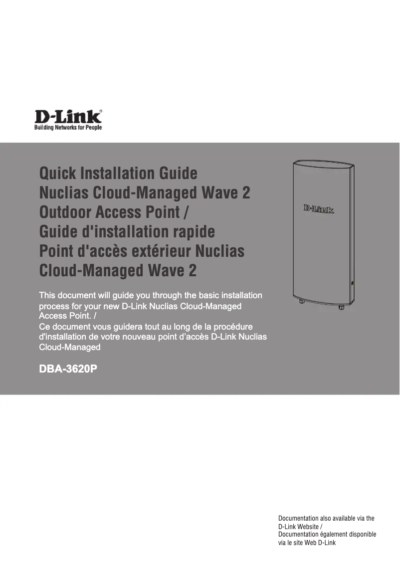 Page 1 de la notice Guide d'installation D-Link DBA-3620P