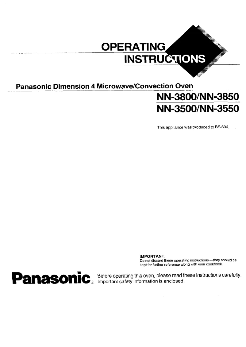 Page 1 de la notice Manuel utilisateur Panasonic NN-3550