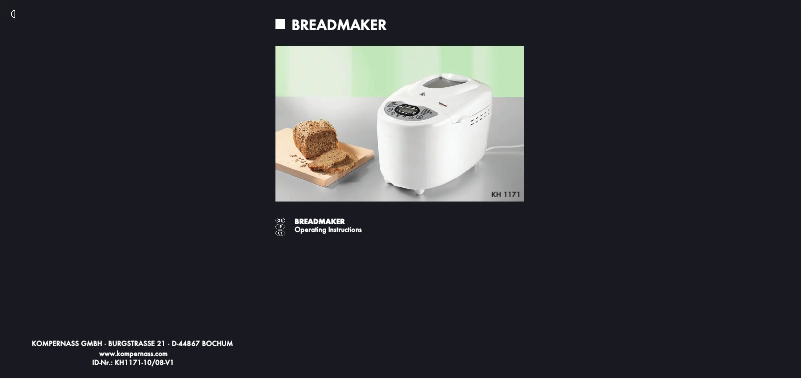 Page 1 de la notice Manuel utilisateur SilverCrest KH 1171