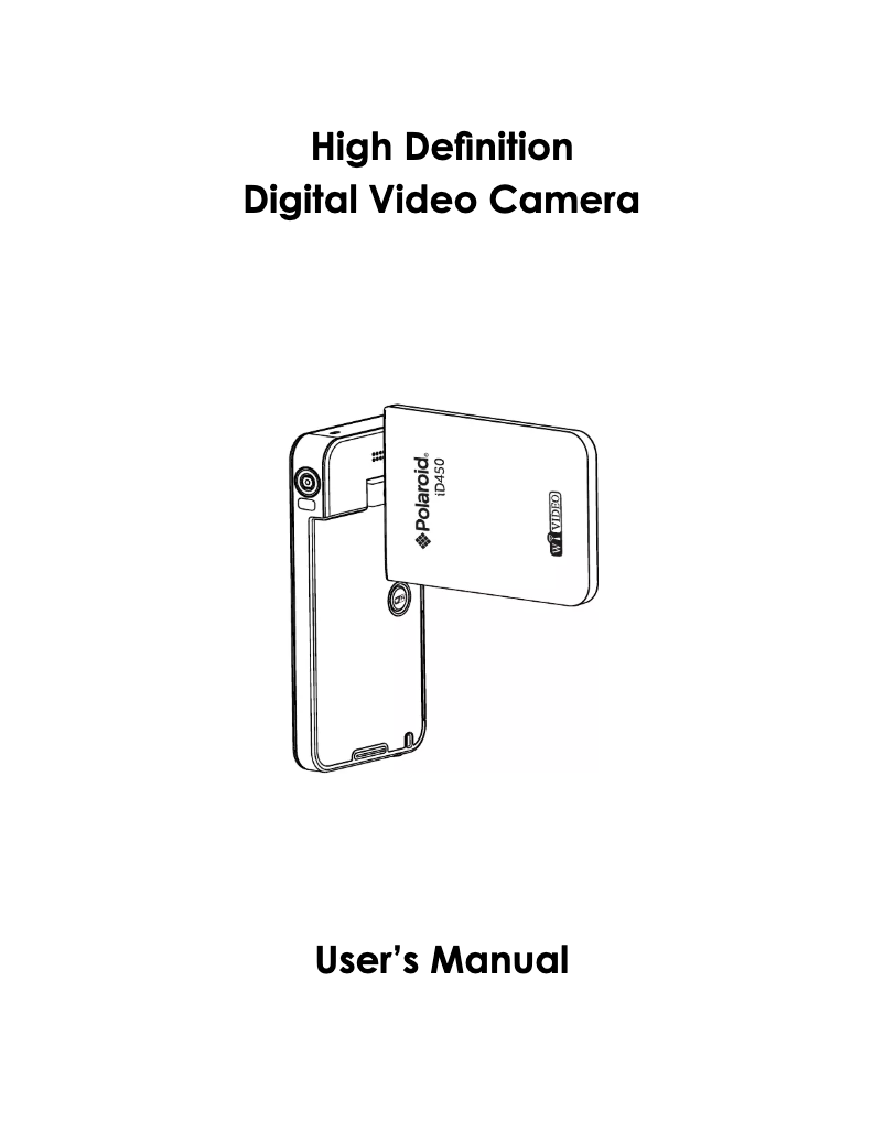 Page 1 de la notice Manuel utilisateur Polaroid iD450