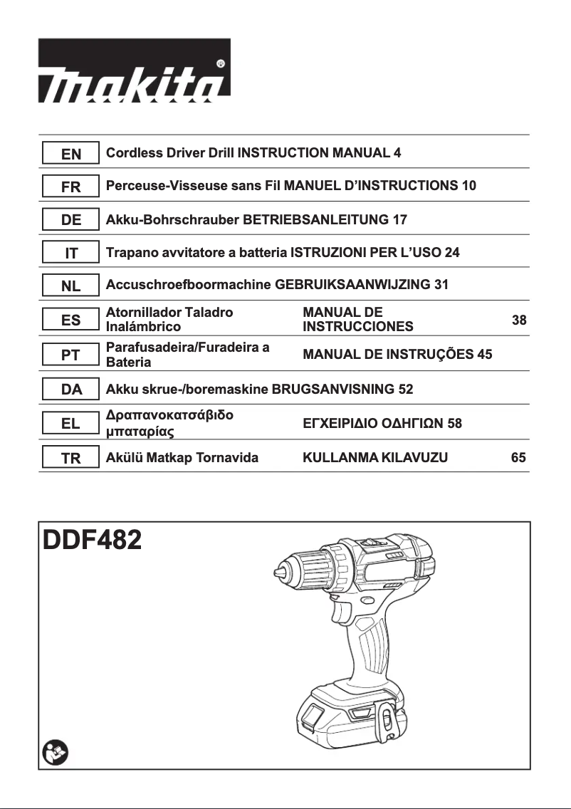 Page 1 de la notice Manuel utilisateur Makita DLX2339J