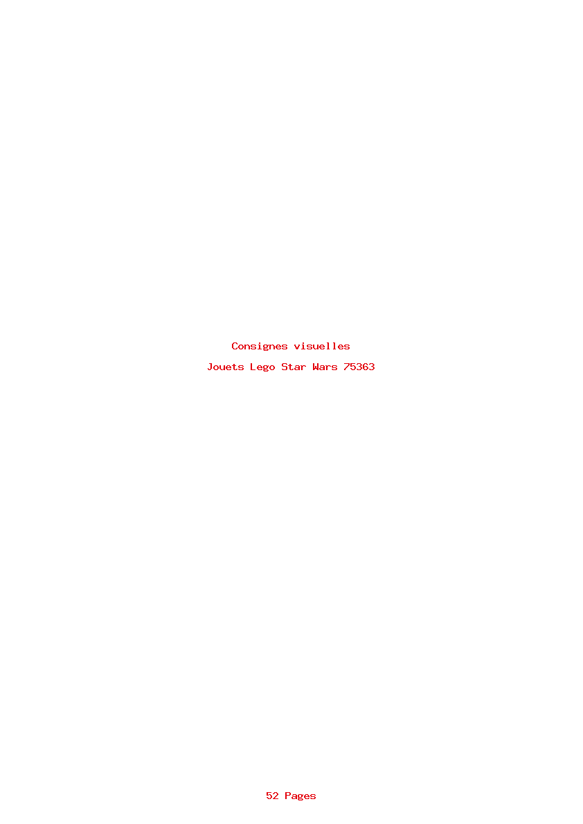 Page 1 de la notice Consignes visuelles Lego Star Wars 75363