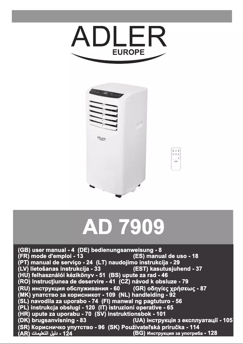 Página 1 del manual Manual de usuario Adler AD 7909