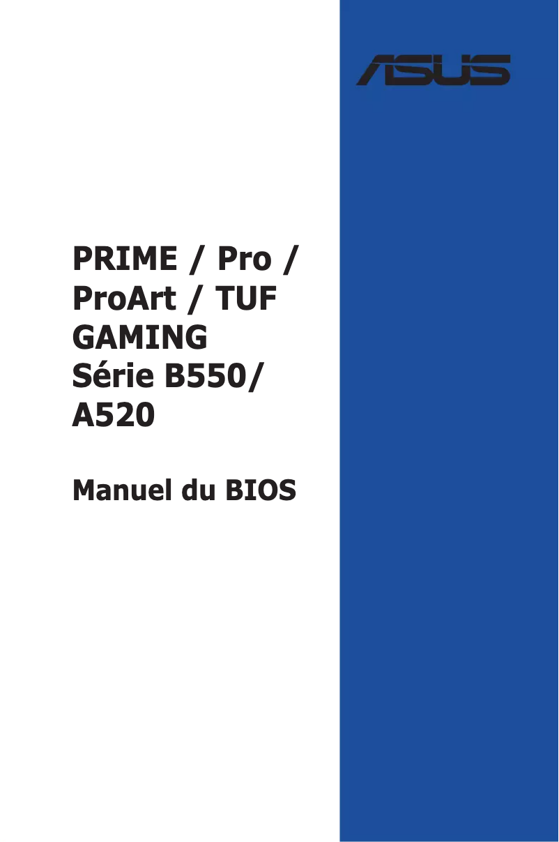 Page 1 de la notice Manuel utilisateur Asus PRIME B550M-A