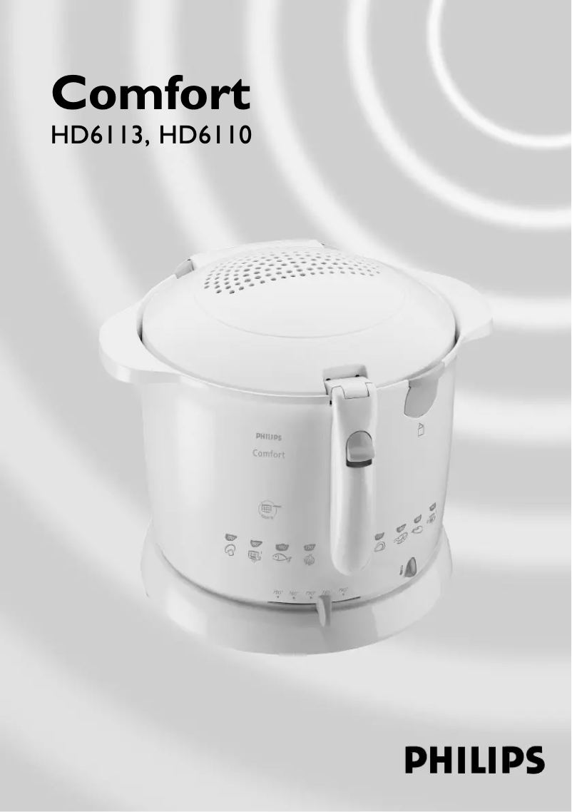 Page 1 de la notice Manuel utilisateur Philips Deep-fat fryer HD6110