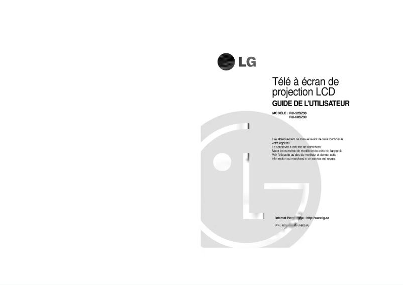 Page 1 of the manual User Manual LG RU-52SZ30
