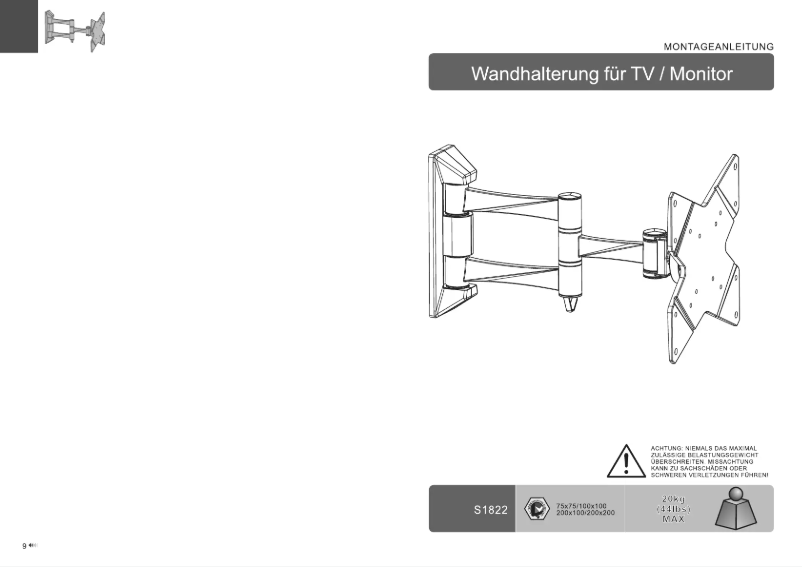 Page 1 of the manual User Manual Ricoo S1822