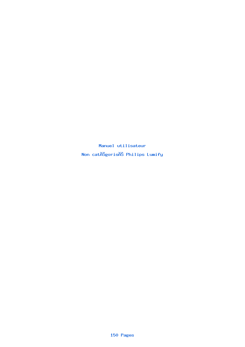 Page 1 de la notice Manuel utilisateur Philips Lumify