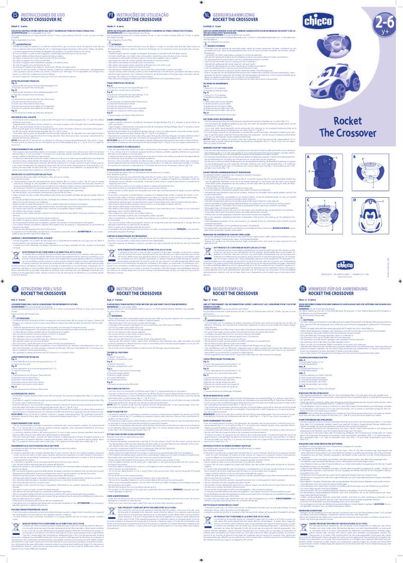 Page 1 de la notice Manuel utilisateur Chicco Rocket The Crossover