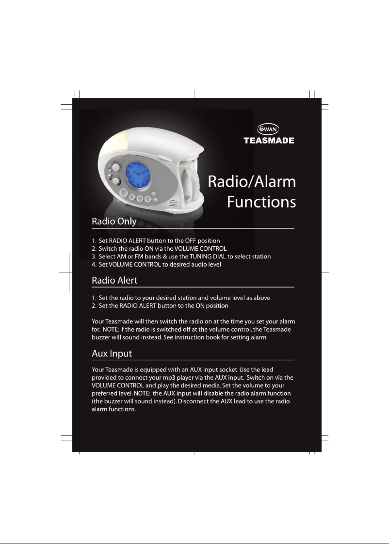 Page 1 de la notice Manuel utilisateur Swan STM100RADN