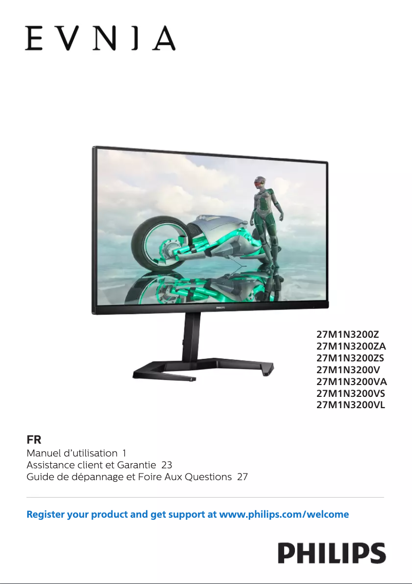 Página 1 del manual Manual de usuario Philips Evnia 27M1N3200ZS