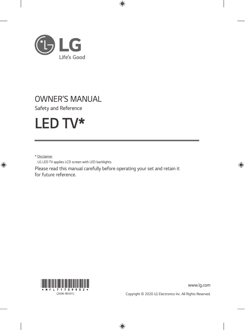 Page 1 de la notice Manuel utilisateur LG 75US760H0GD