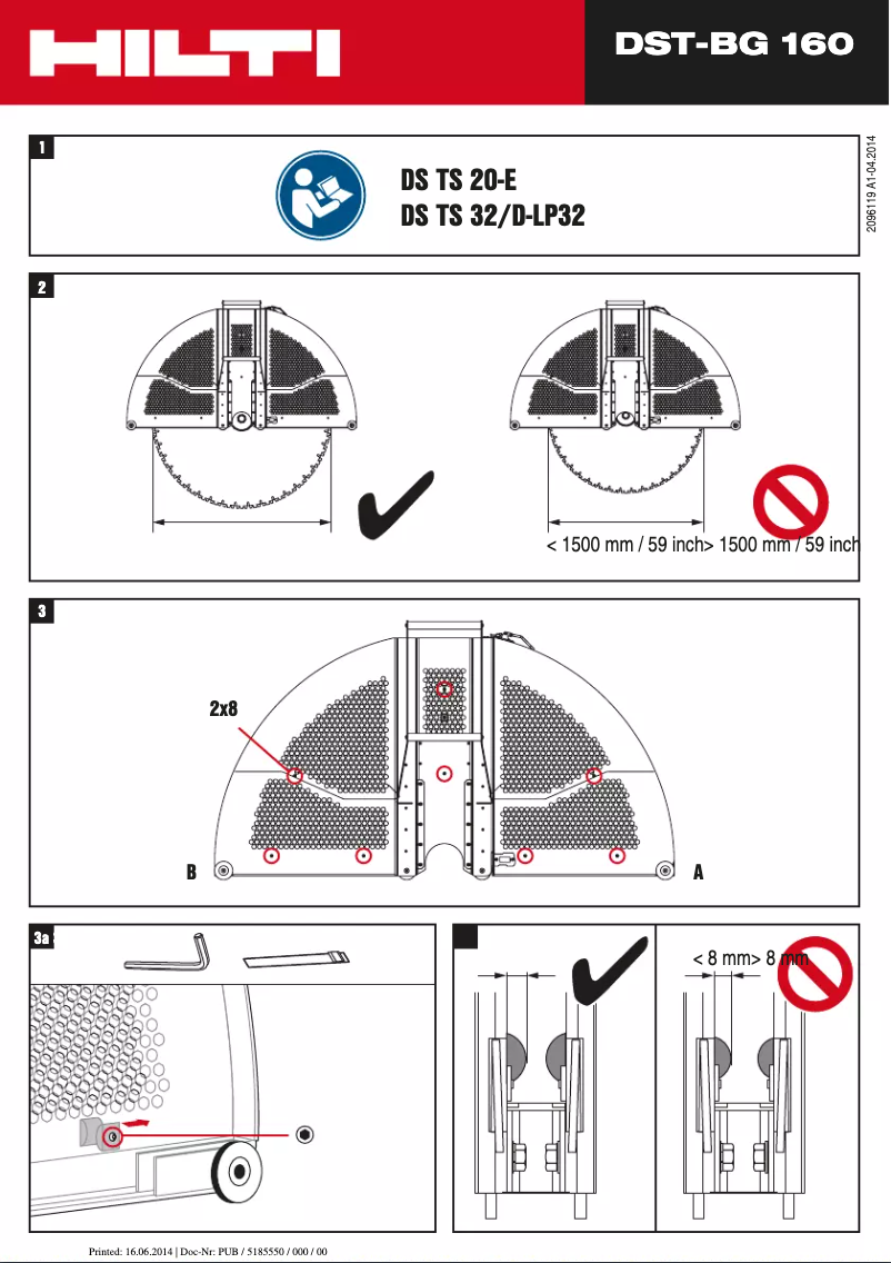 Page 1 de la notice Manuel utilisateur Hilti DST-BG 160
