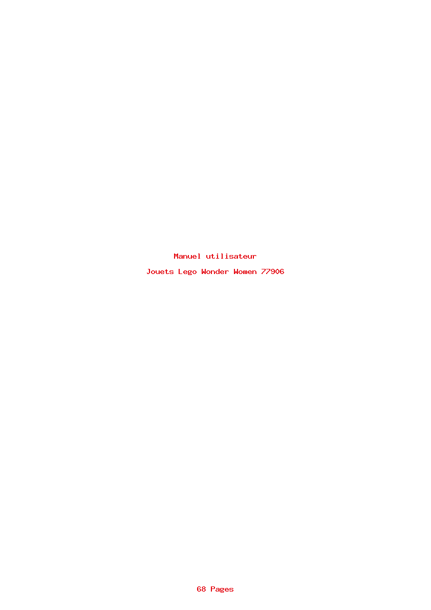 Page 1 de la notice Manuel utilisateur Lego Wonder Women 77906