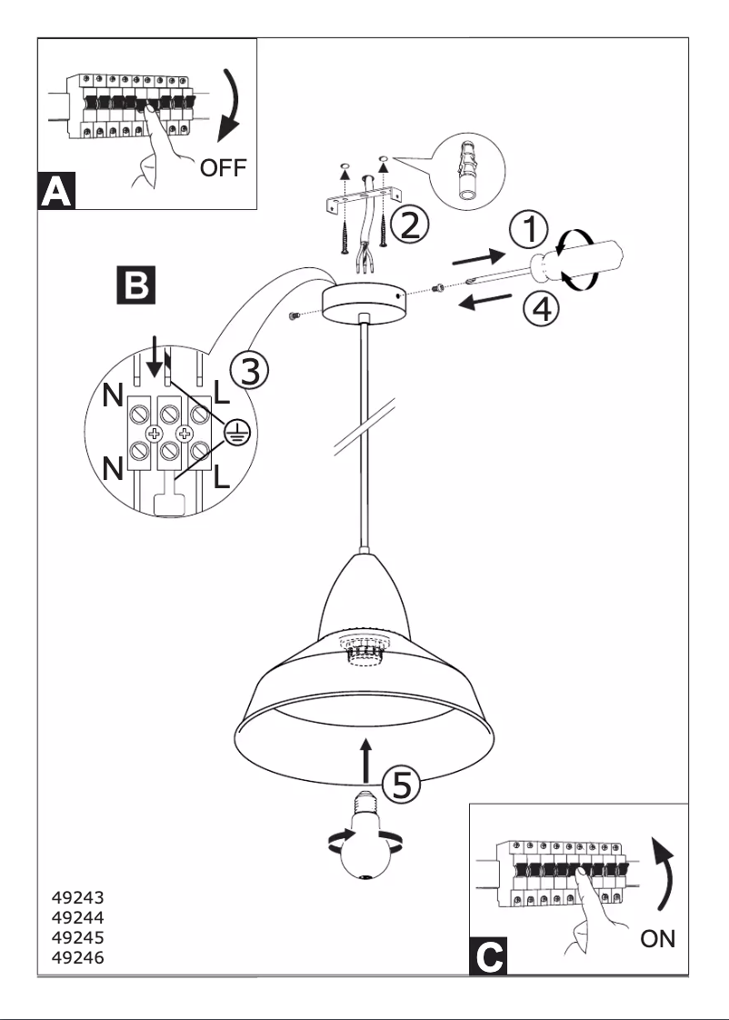 Page 1 de la notice Manuel utilisateur Eglo Vintage Auckland