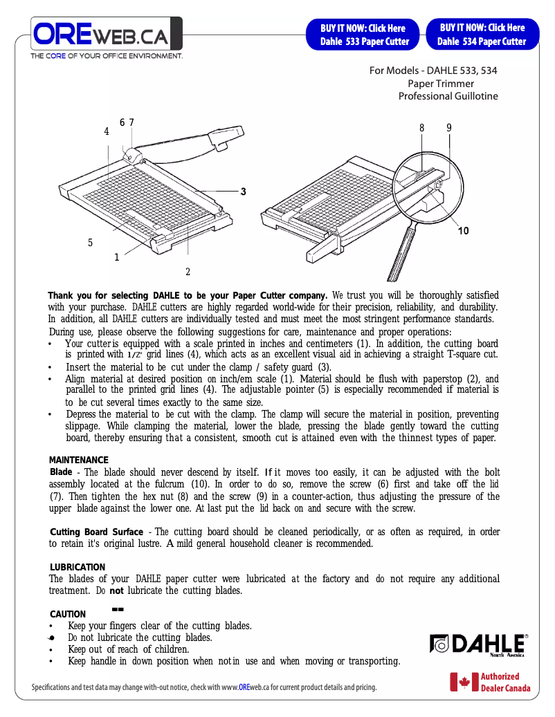 Página 1 del manual Manual de usuario Dahle 534