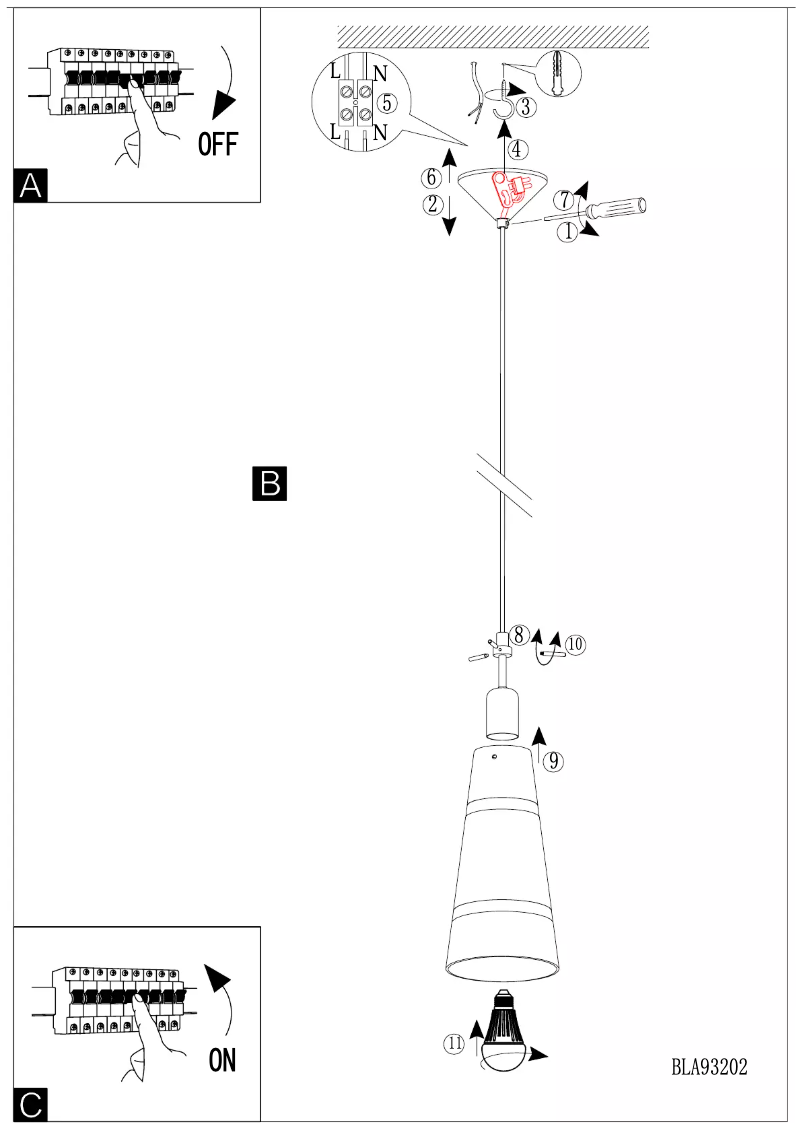 Page 1 de la notice Manuel utilisateur Eglo Noria 1
