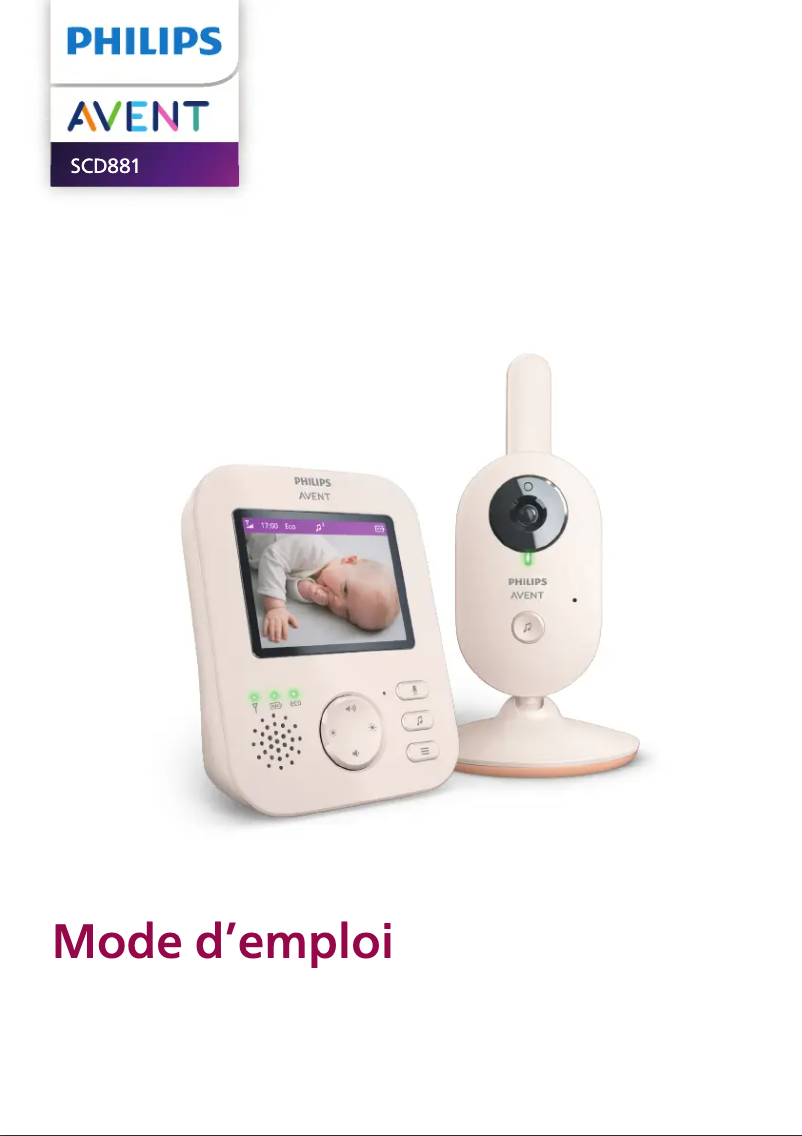 Page 1 de la notice Manuel utilisateur Philips Avent SCD881