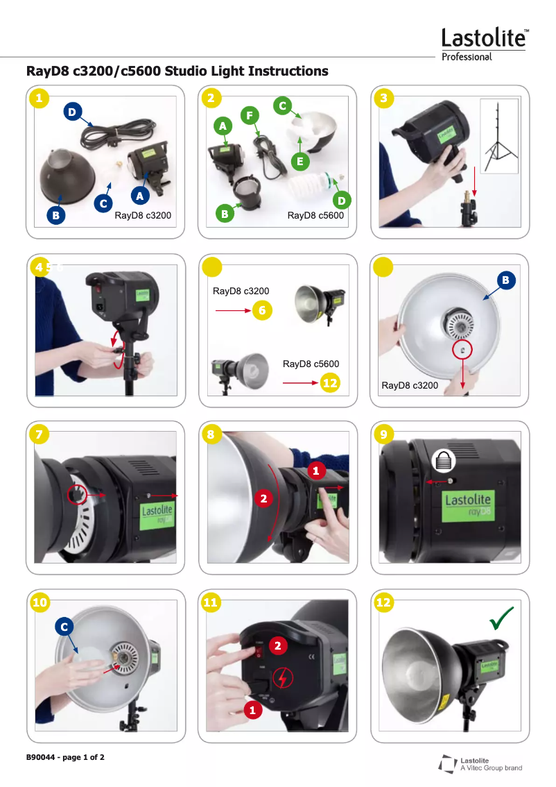 Page 1 de la notice Manuel utilisateur Manfrotto RayD8 C5000