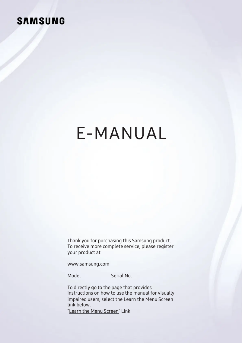 Página 1 del manual Manual de usuario Samsung UN65NU8500FXZA