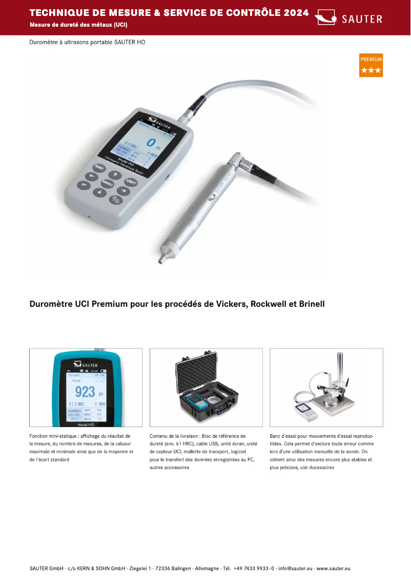 Page 1 de la notice Brochure Kern HO 2K