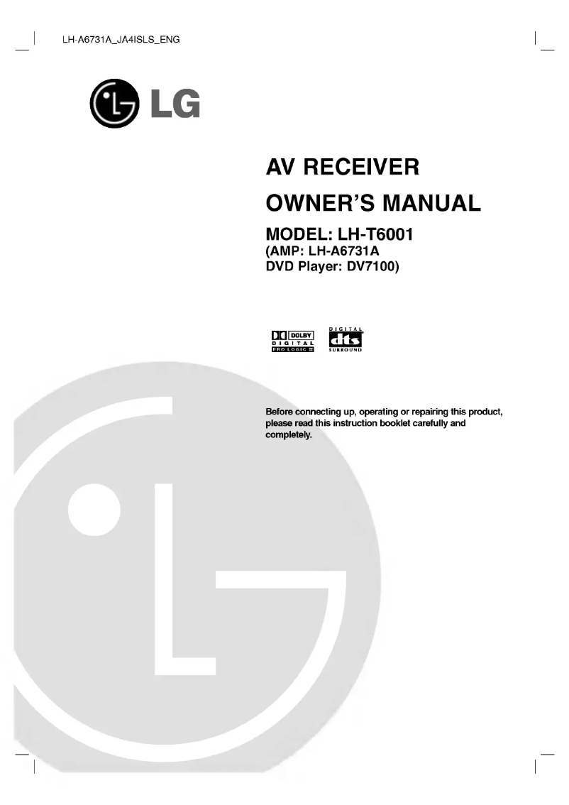 Page 1 de la notice Manuel utilisateur LG LH-A6731A