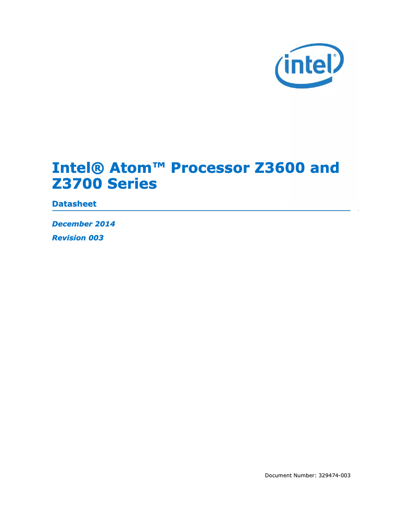 Page 1 of the manual User Manual Intel Atom Z3580