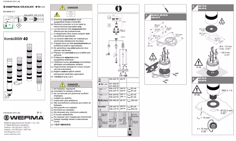 Página 1 del manual Manual de usuario Werma 634.310.75