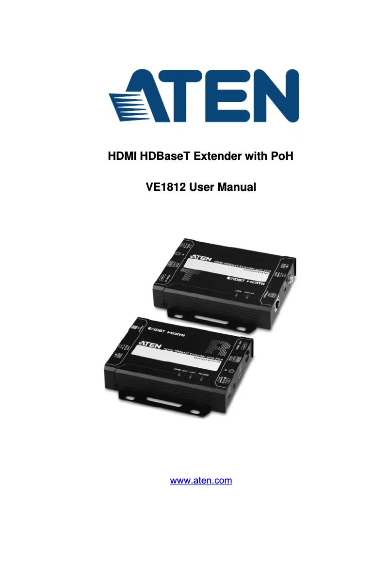 Page 1 de la notice Manuel utilisateur ATen VE1812