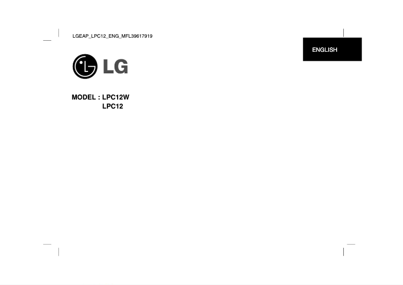 Page 1 of the manual User Manual LG LPC12W