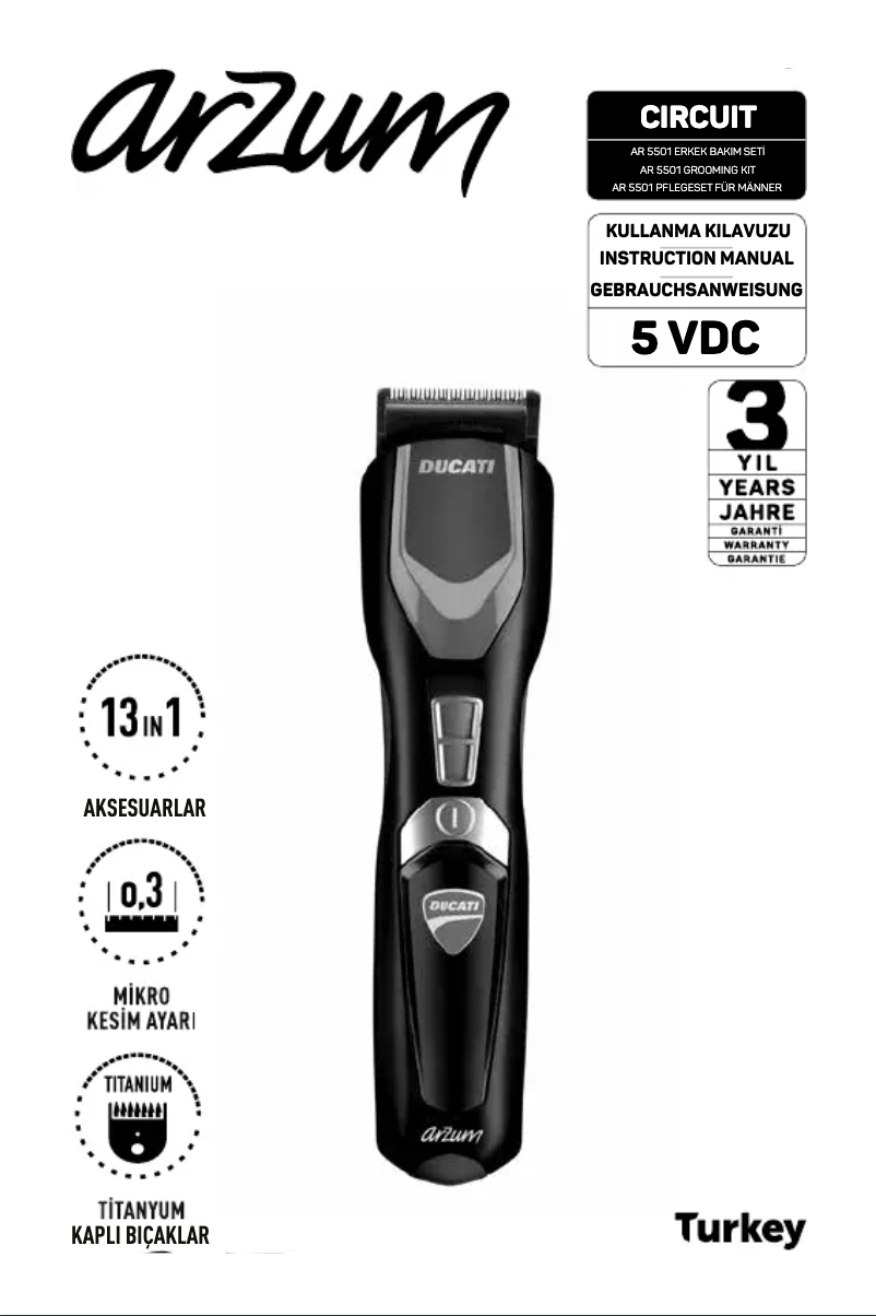 Page 1 de la notice Manuel utilisateur Arzum AR5501