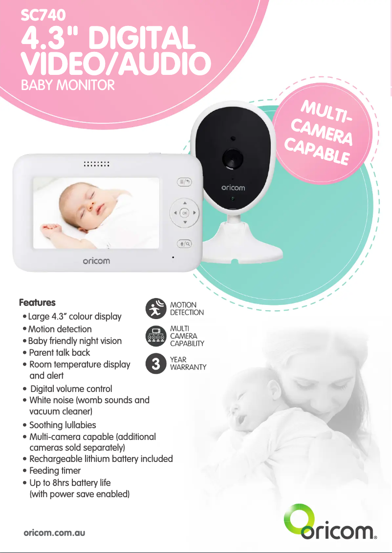 Página 1 del manual Ficha técnica Oricom BS7VPSC740