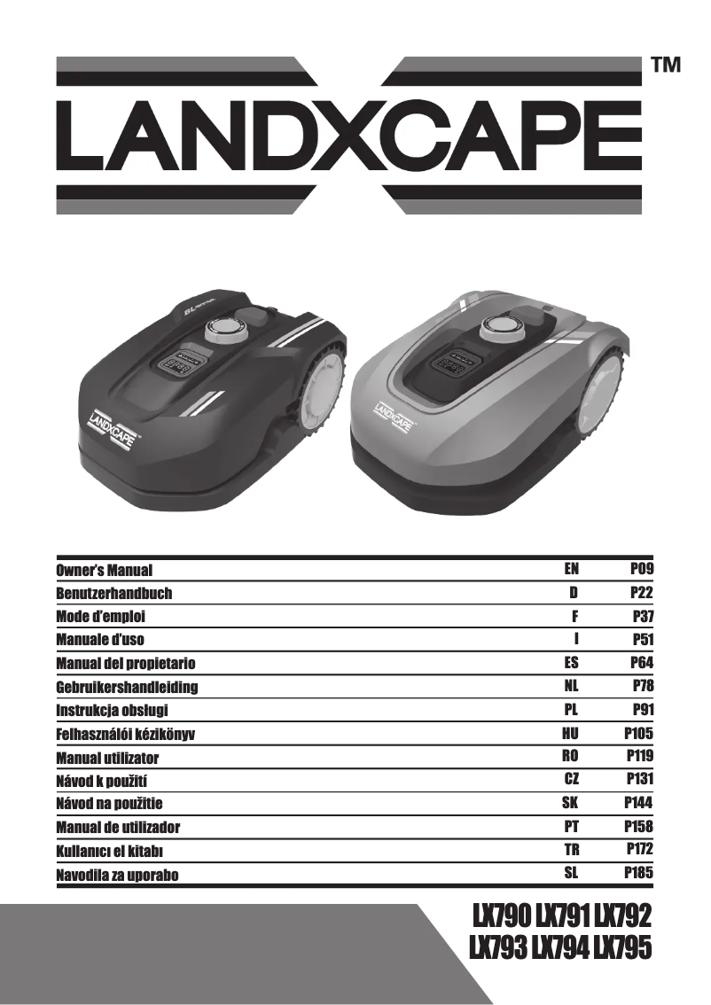 Page 1 of the manual User Manual LandXcape LX793