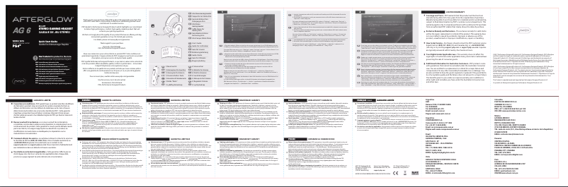 Page 1 de la notice Manuel utilisateur PDP Afterglow AG 6