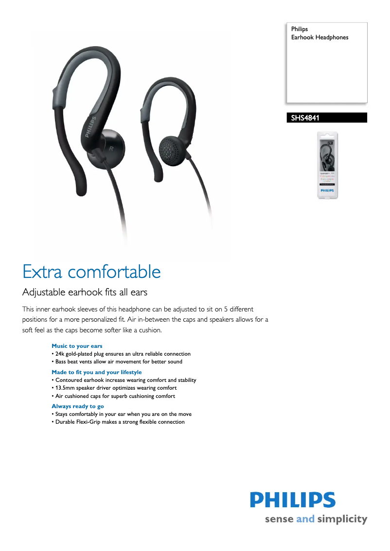 Página 1 del manual Manual de usuario Philips SHS4841