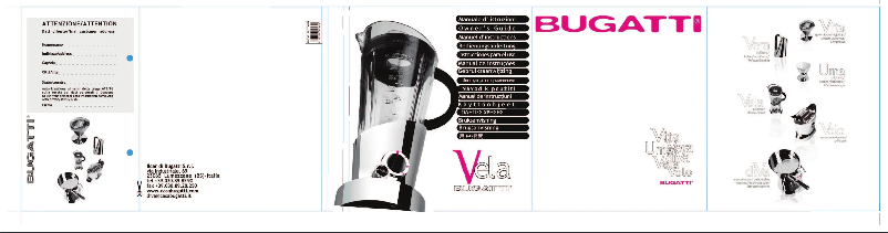 Page 1 de la notice Manuel utilisateur Bugatti Vela