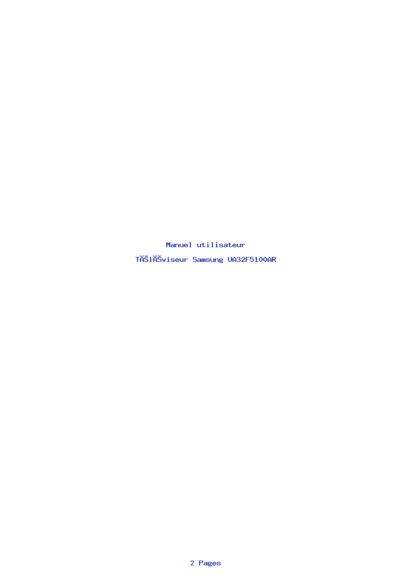 Image de la première page du manuel de l'appareil UA32F5100AR