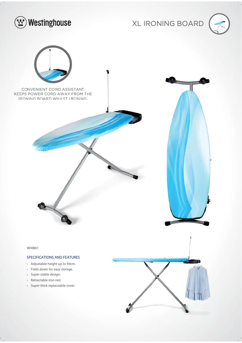 Página 1 del manual Ficha técnica Westinghouse WHIB01