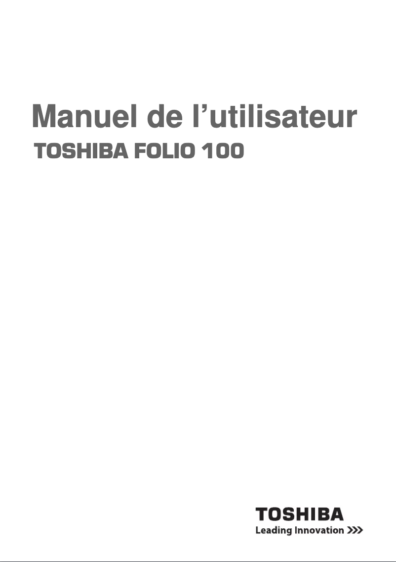 Página 1 del manual Manual de usuario Toshiba Folio 100