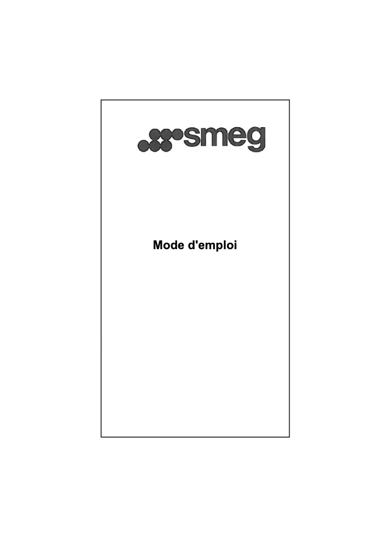 Page 1 de la notice Manuel utilisateur Smeg KSED95COA