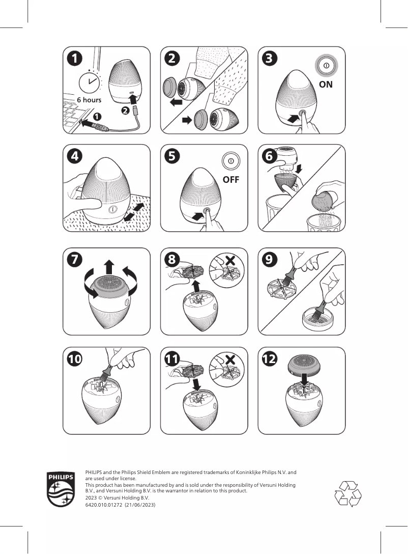 Página 1 del manual Guía de inicio rápido Philips GCA2100