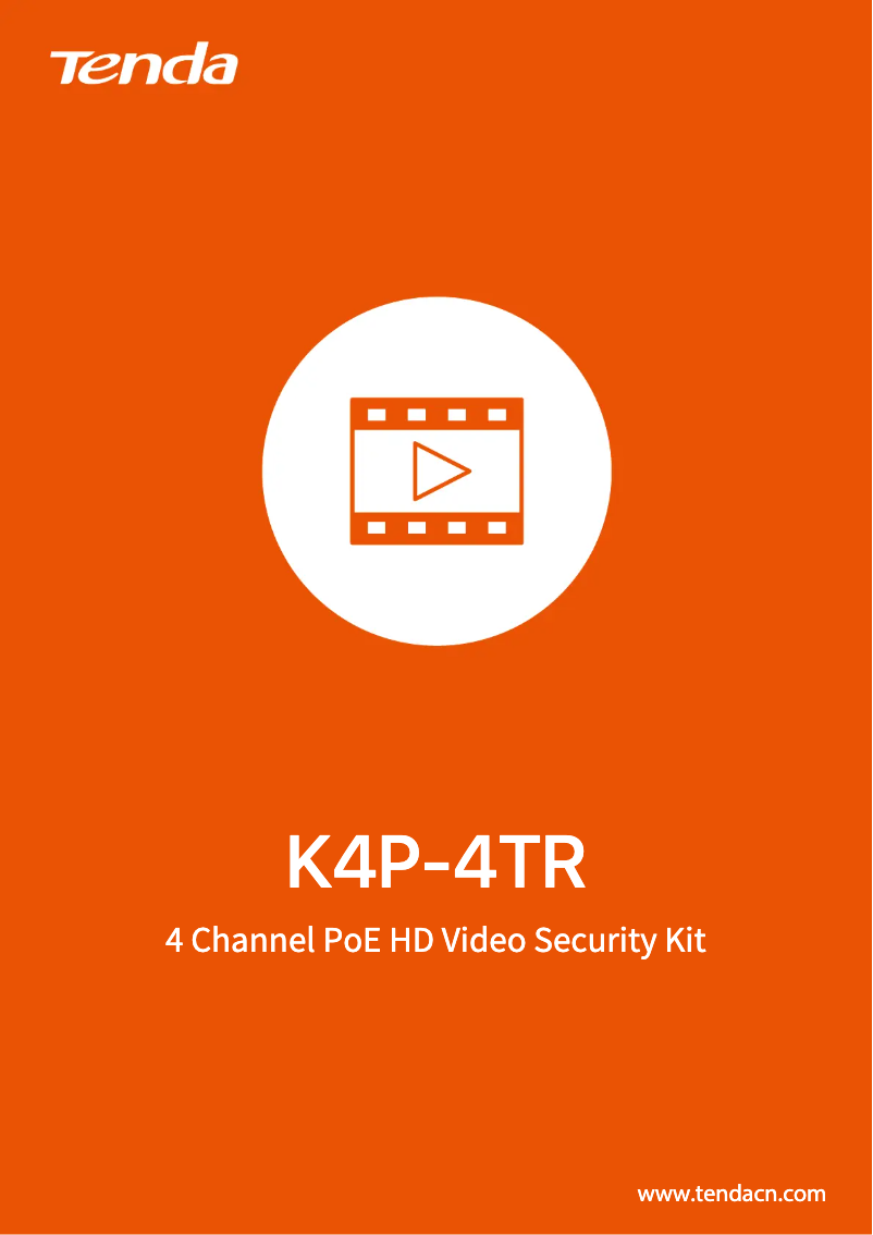 Page 1 de la notice Fiche technique Tenda K4P-4TR