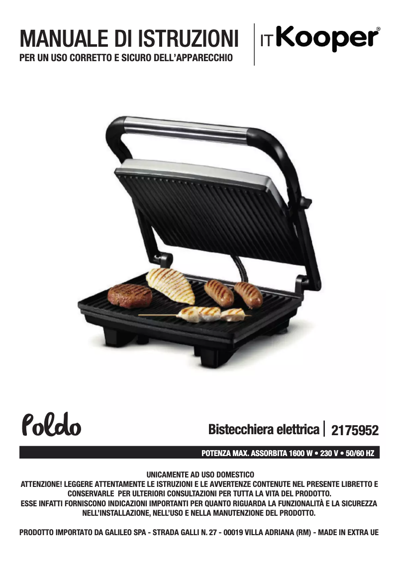 Page 1 de la notice Manuel utilisateur Kooper 2175952