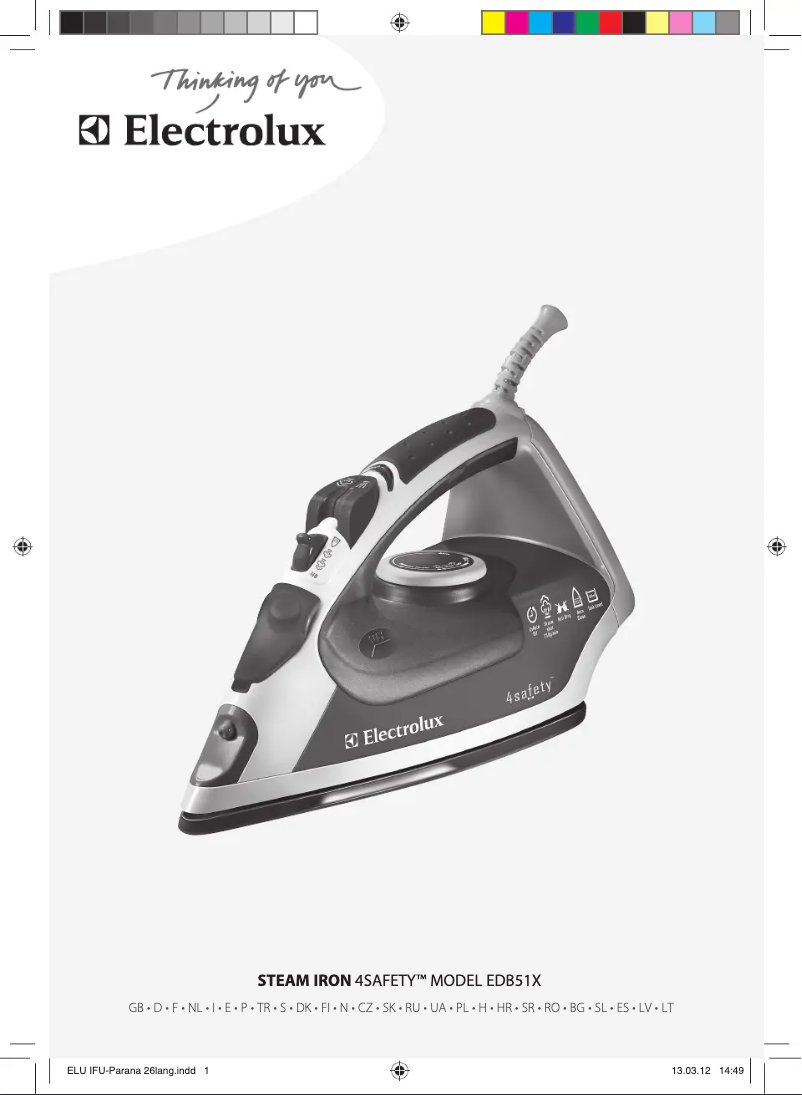 Page 1 de la notice Manuel utilisateur Electrolux 4Safety EDB5130