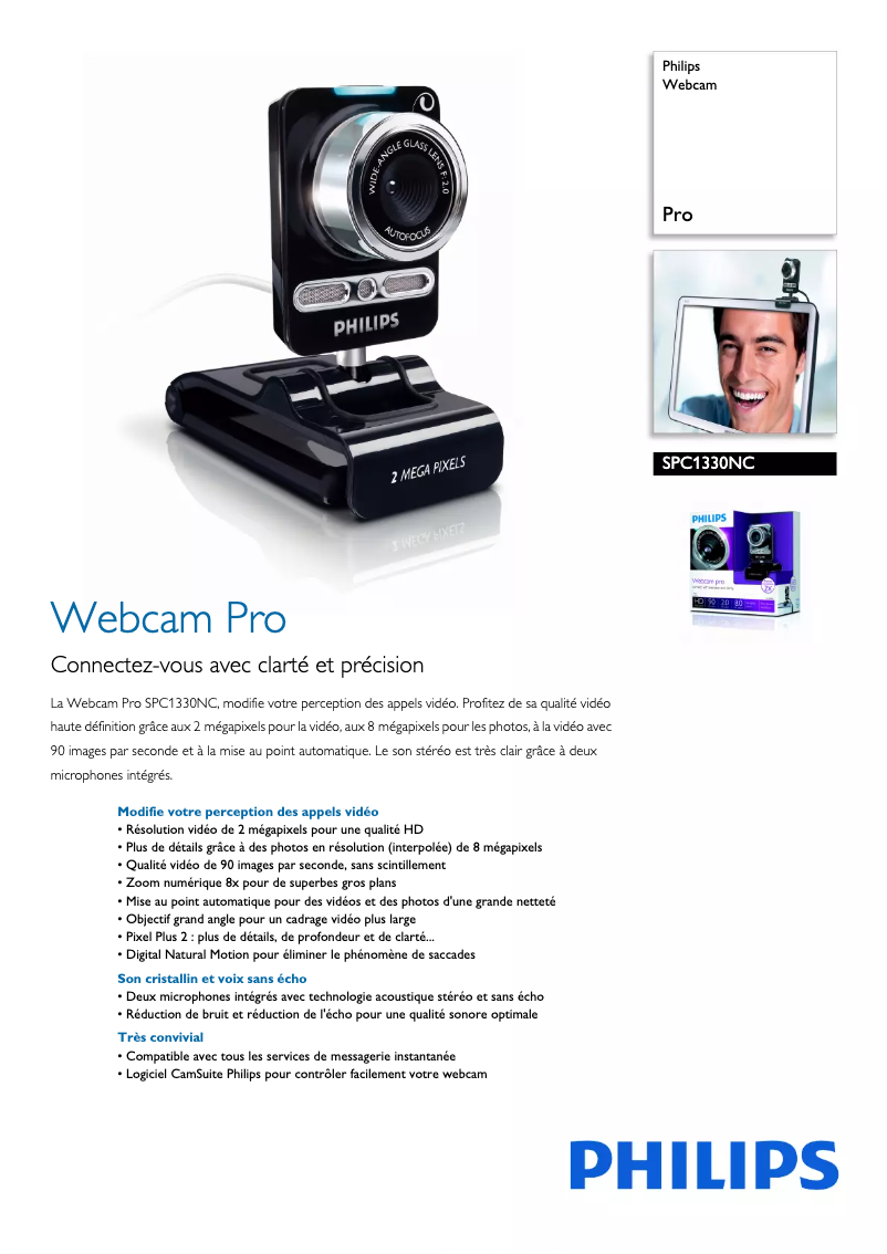 Page 1 of the manual Technical Sheet Philips SPC1330NC